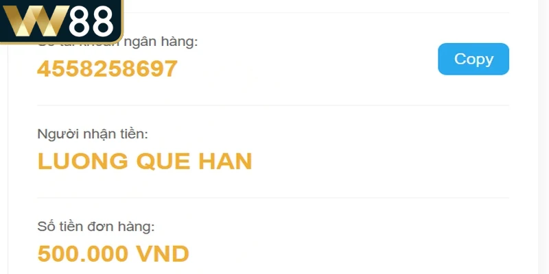 Nạp Tiền W88 Ngân Hàng - Hướng Dẫn Chuẩn Xác 2 Quy trình nạp tiền W88 ngân hàng nhanh chóng