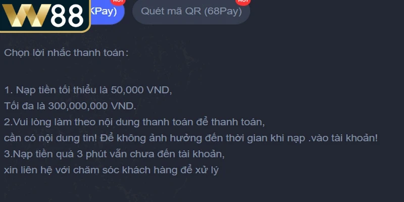 Nạp Tiền W88 Ngân Hàng - Hướng Dẫn Chuẩn Xác 4 Các vấn đề thường gặp khi nạp tiền W88 ngân hàng